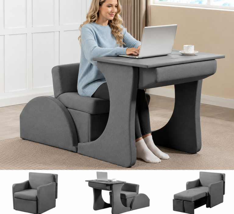 SOFÁ MULTIFUNCIONAL 4 EM 1 COM MESA INTEGRADA - CONFORTO E PRATICIDADE PARA QUALQUER ESPAÇO [SÓ HOJE]